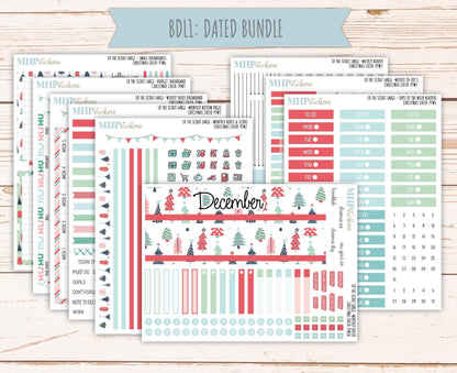 DECEMBER 2025 Stickers for the Large Laurel Denise Scout Planner (formerly Portrait Planner) "Christmas Cheer" || PT