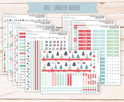 DECEMBER 2025 Stickers for the Large Laurel Denise Scout Planner (formerly Portrait Planner) "Christmas Cheer" || PT
