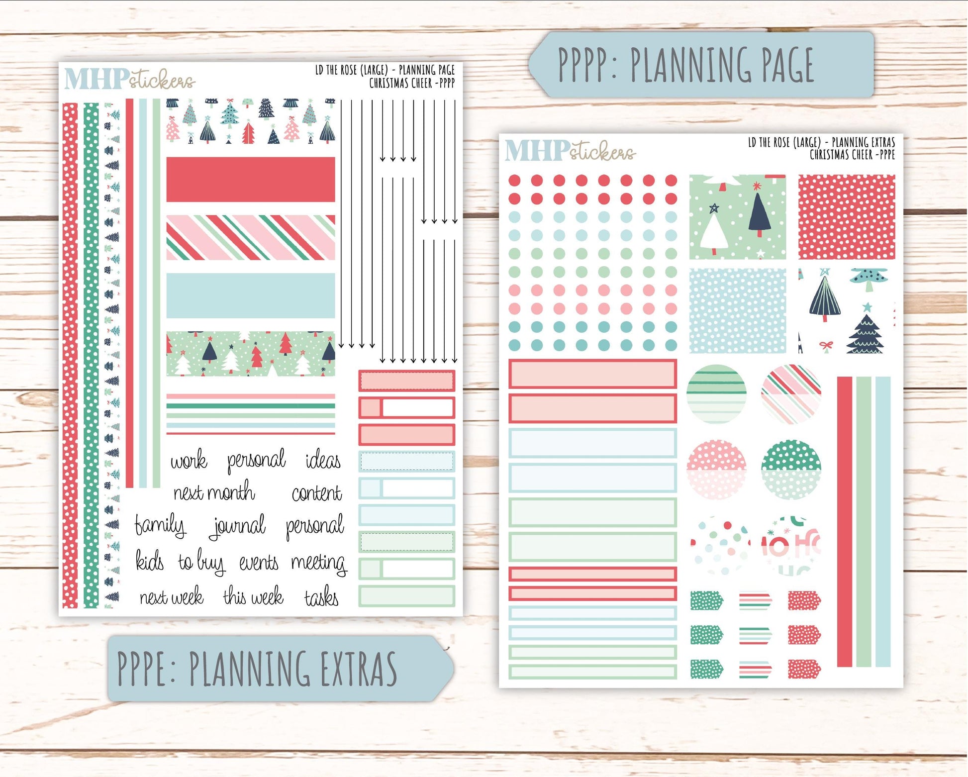 DECEMBER Stickers for the large Laurel Denise Rose Planner (Formerly Project Planner) "Christmas Cheer" || PP