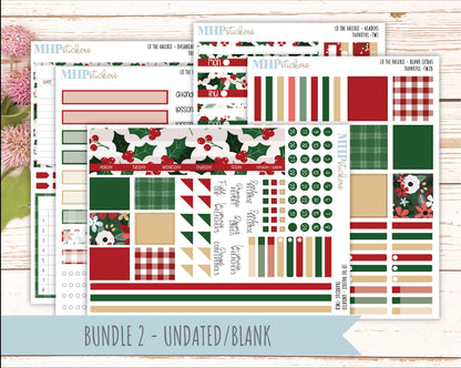 DECEMBER Stickers for The Valerie Laurel Denise Planner (Formerly Teacher Planner) "Berry Merry Xmas" || TC