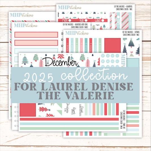 DECEMBER Stickers for The Valerie Laurel Denise Planner (Formerly Teacher Planner) "Christmas Cheer" || TC
