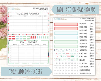 DECEMBER Stickers for The Valerie Laurel Denise Planner (Formerly Teacher Planner) "Christmas Cheer" || TC