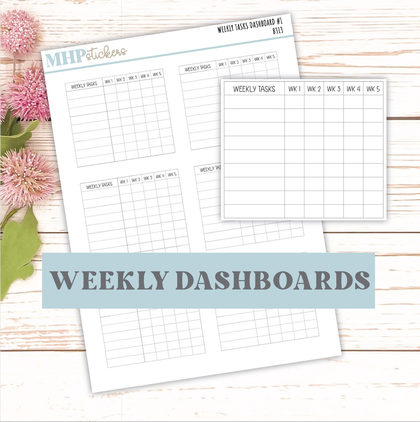 Weekly Task Dashboard for Planners || AO