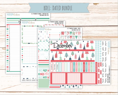 DECEMBER MONTHLY Kit for 7x9 Erin Condren Planners. 2025 Collection "Christmas Cheer" || ECM