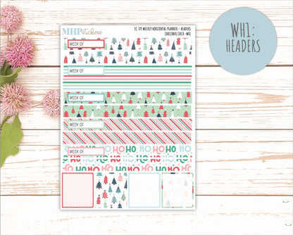 DECEMBER Weekly Horizontal Planning Kit for 7x9 Erin Condren Planners. "Christmas Cheer" || ECWH