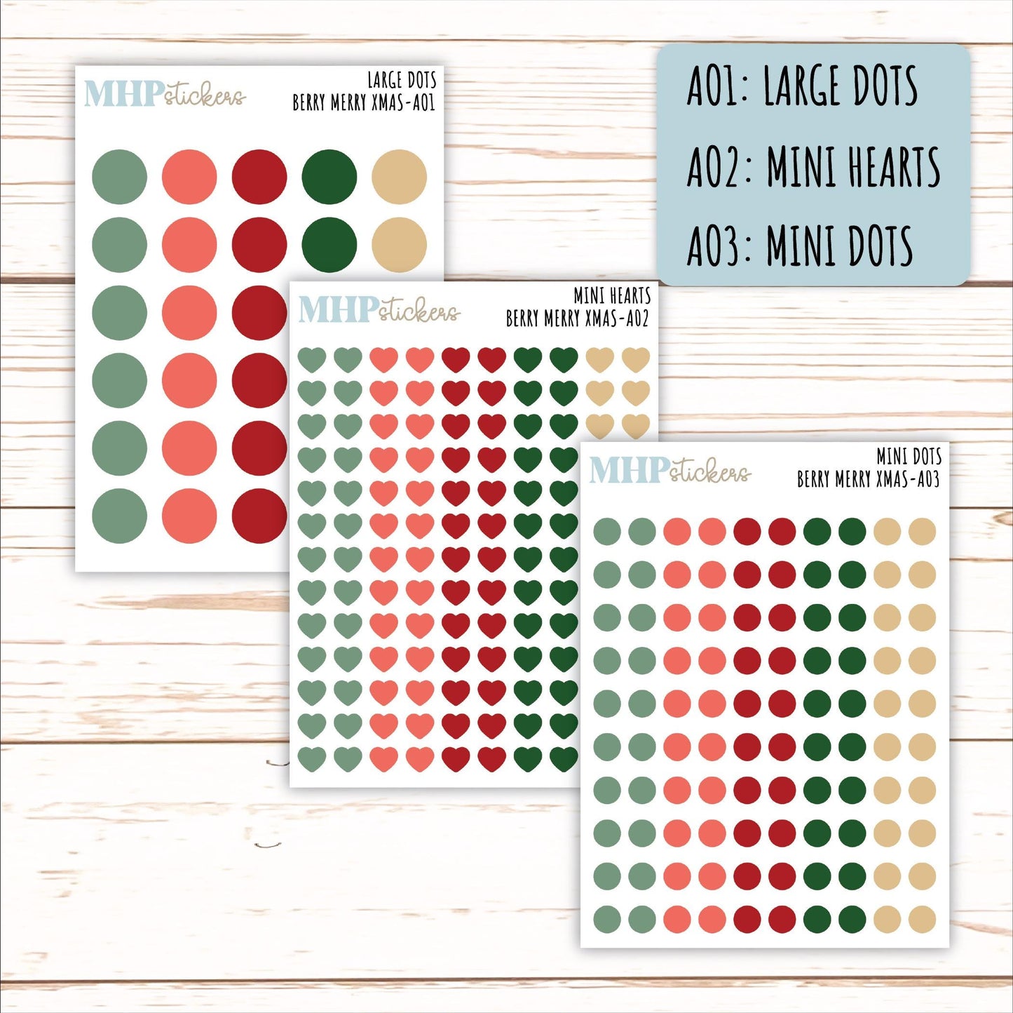 ADD-Ons for Monthly Kits "Berry Merry Xmas" || AO