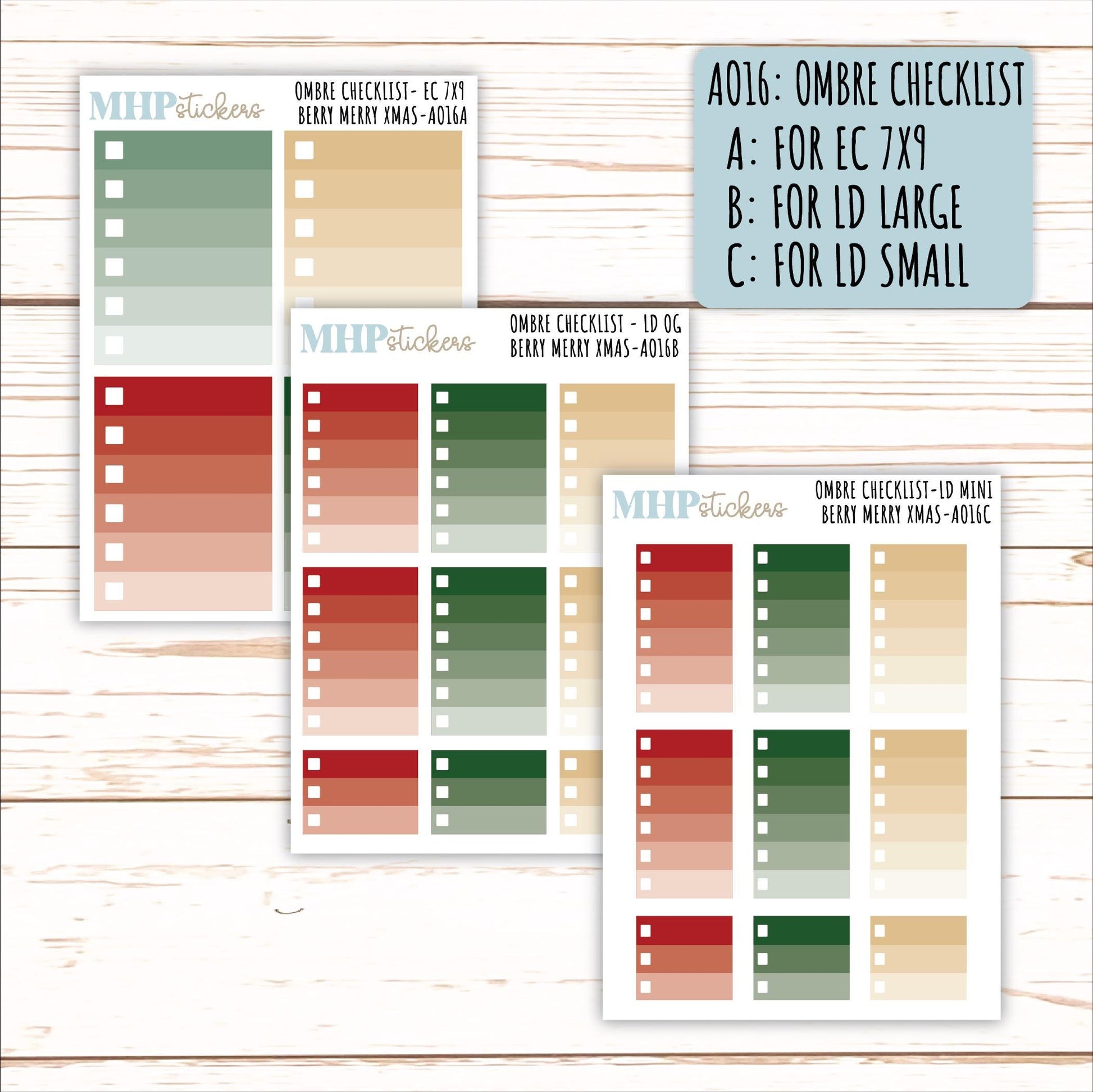 ADD-Ons for Monthly Kits "Berry Merry Xmas" || AO