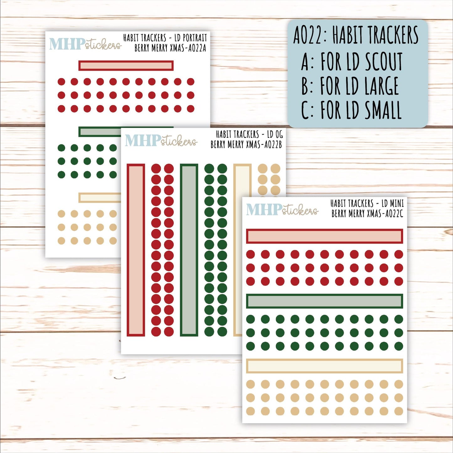 ADD-Ons for Monthly Kits "Berry Merry Xmas" || AO