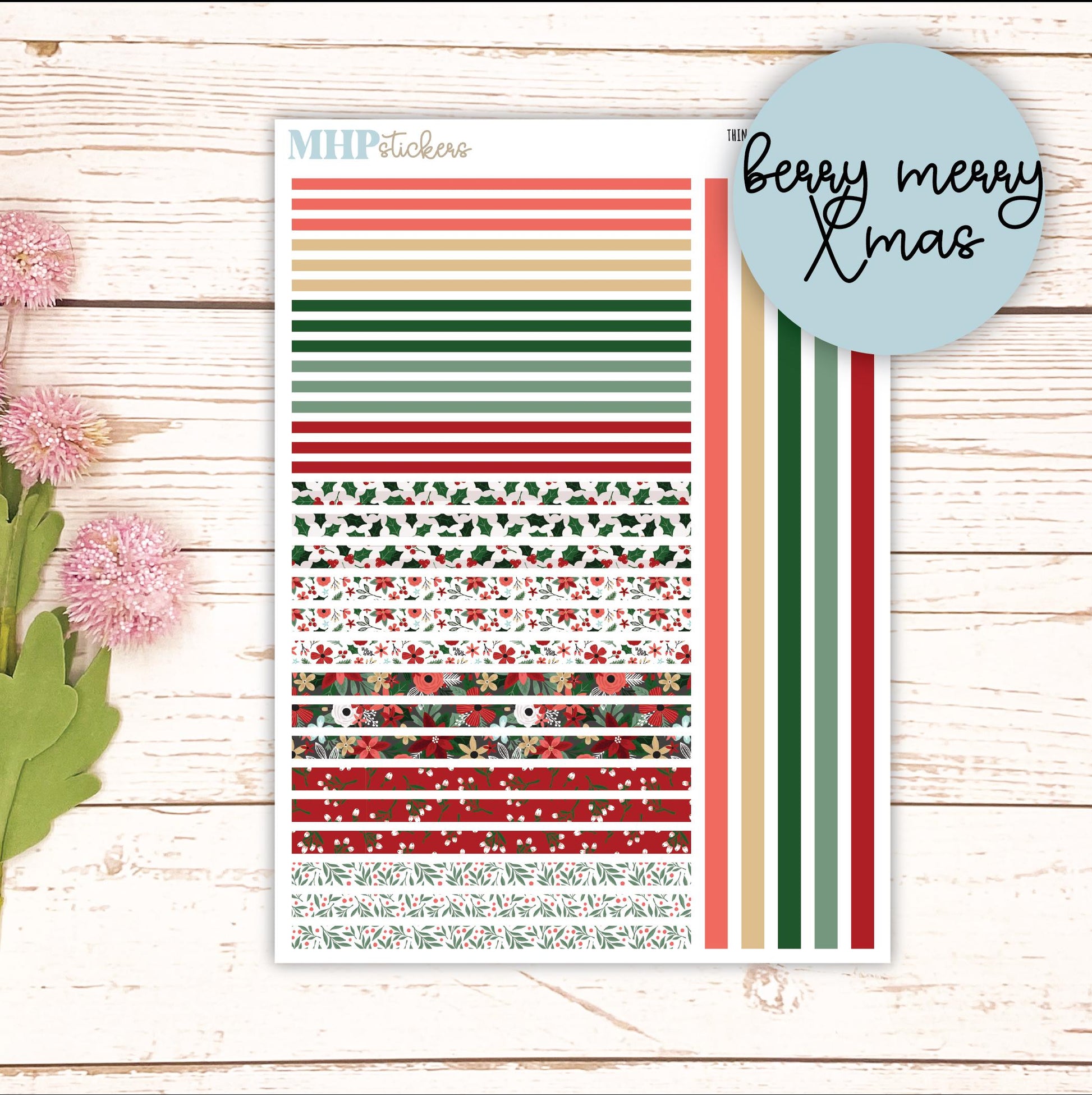 Thin Washi for Laurel Denise Planners. Planner Stickers DECEMBER '25 || LD406