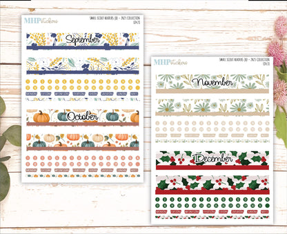 Monthly Headers Set for Laurel Denise Small Scout Planner. 2025 Collection (B) || LD428