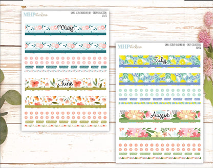 Monthly Headers Set for Laurel Denise Small Scout Planner. 2025 Collection (B) || LD428