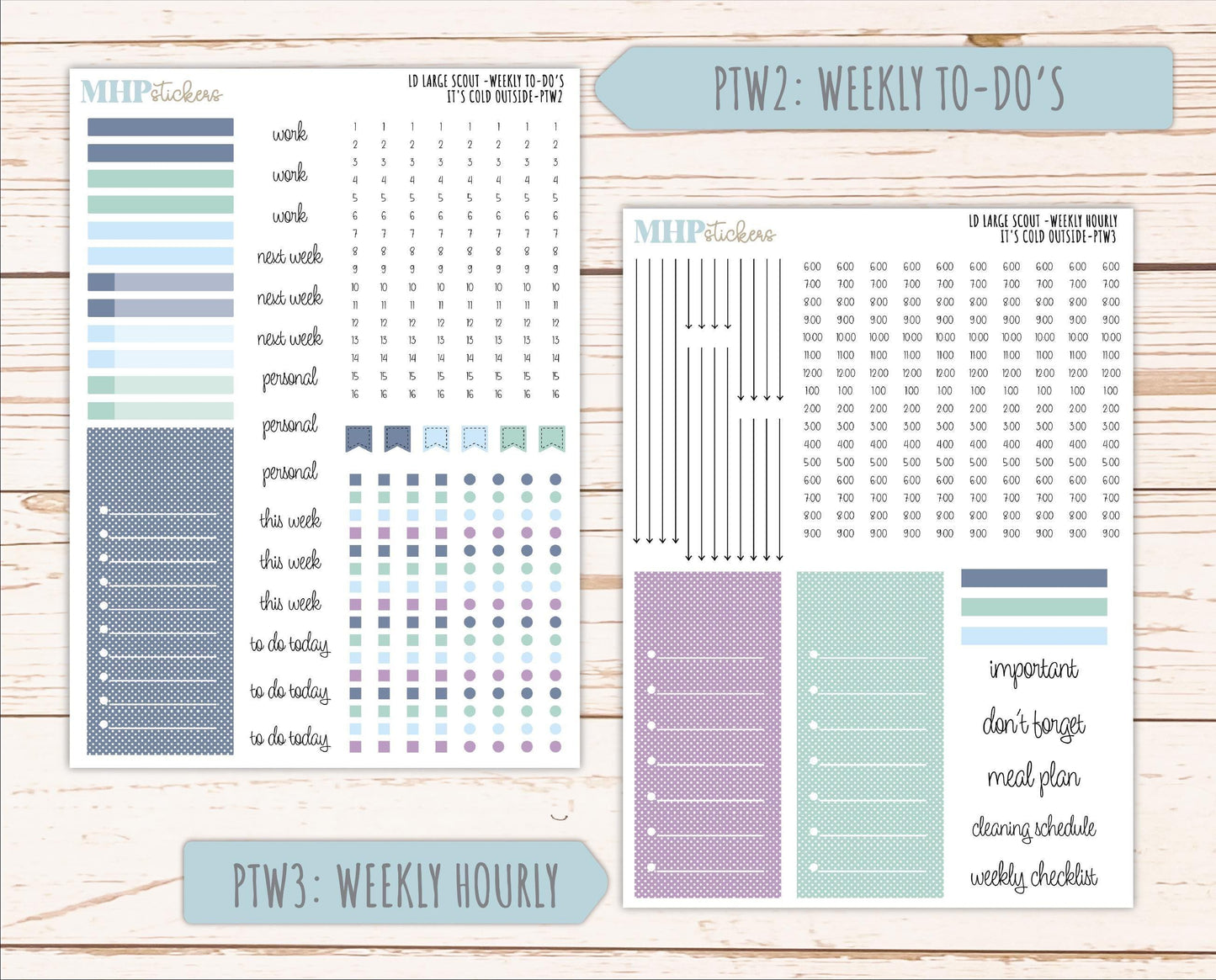 JANUARY 2026 Stickers for the Large Scout Planner (formerly Portrait Planner). For Laurel Denise Planners "It's Cold Outside" ||PT