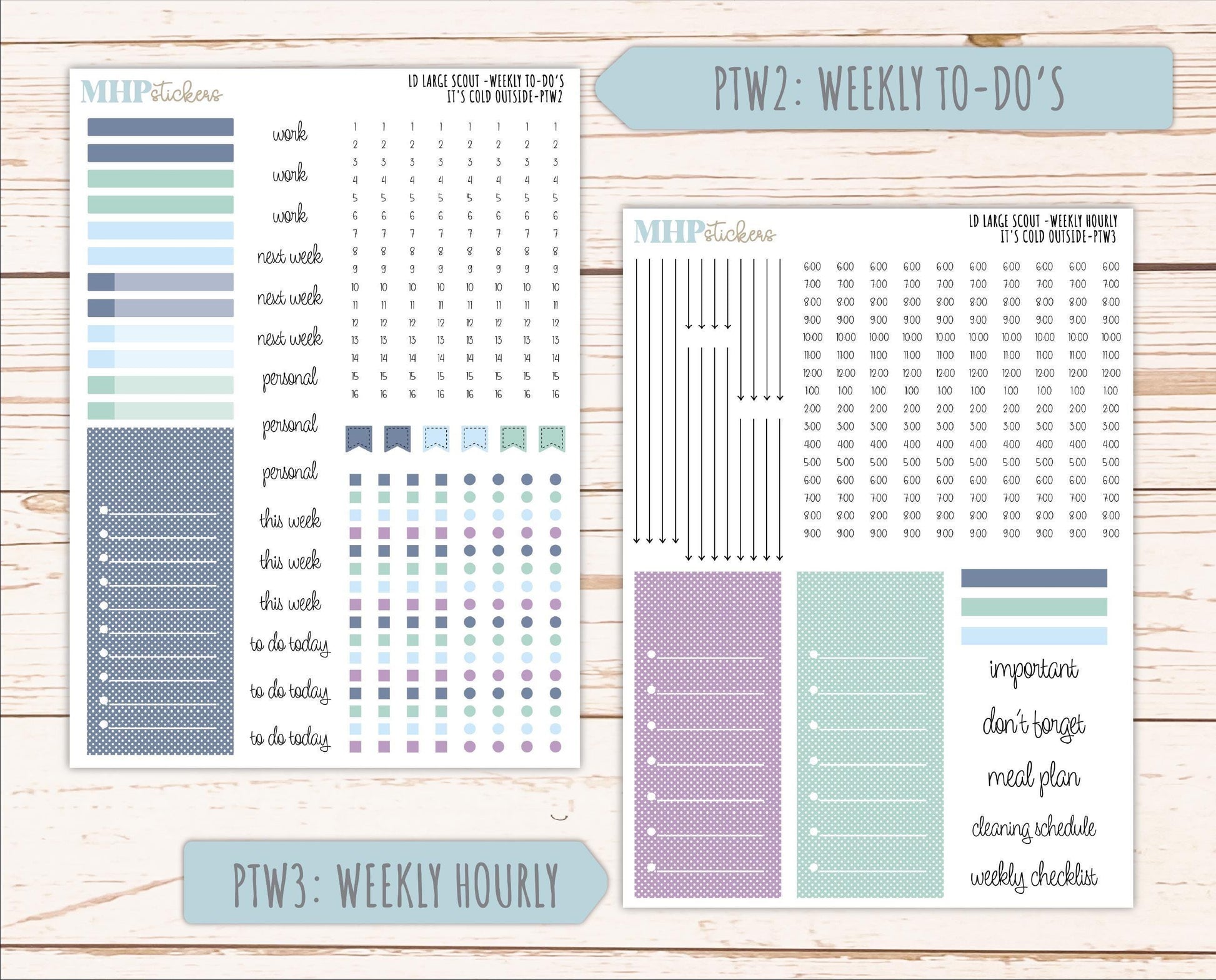 JANUARY 2026 Stickers for the Large Scout Planner (formerly Portrait Planner). For Laurel Denise Planners "It's Cold Outside" ||PT