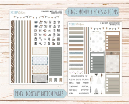 JANUARY 2026 Stickers for the Large Scout Planner (formerly Portrait Planner). For Laurel Denise Planners "January Frost" ||PT