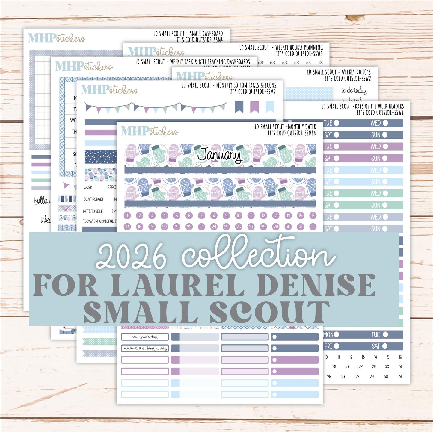 JANUARY 2026 Stickers for the Small Scout Planner. For Laurel Denise Planners. "It's Cold Outside" ||SS