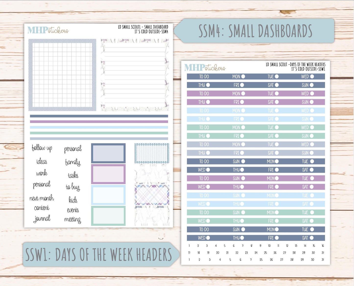 JANUARY 2026 Stickers for the Small Scout Planner. For Laurel Denise Planners. "It's Cold Outside" ||SS