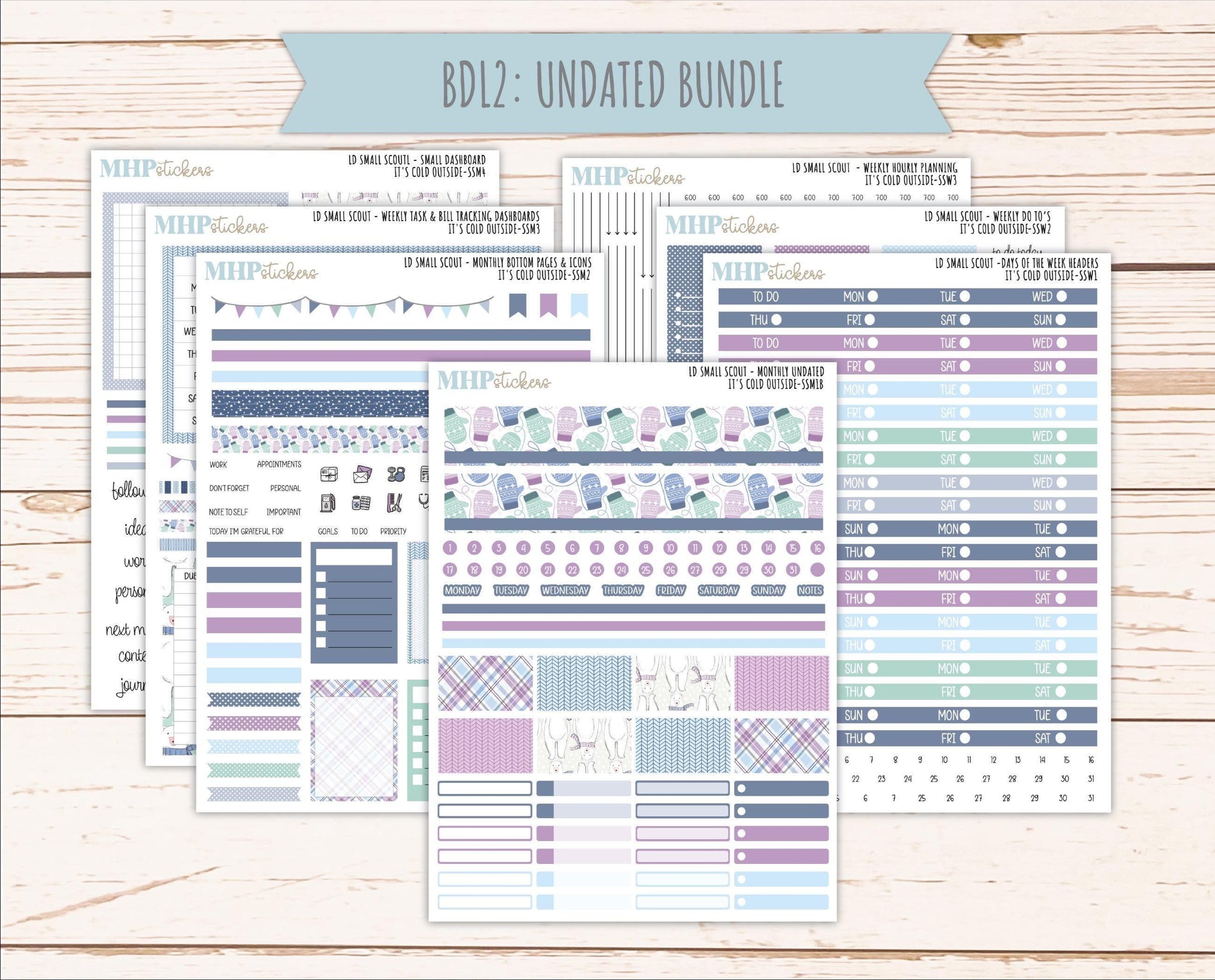 JANUARY 2026 Stickers for the Small Scout Planner. For Laurel Denise Planners. "It's Cold Outside" ||SS
