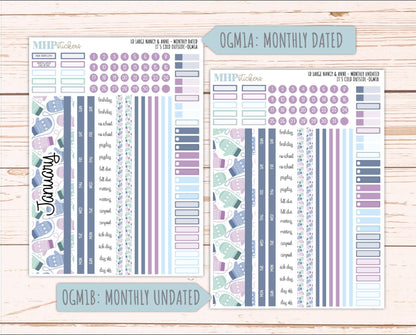 JANUARY 2026 Stickers for Large Nancy & Anne Planners (Formerly Original Size). For Laurel Denise Planners. "It's Cold Outside" || OG