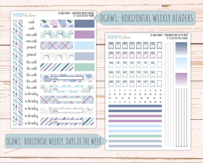 JANUARY 2026 Stickers for Large Nancy & Anne Planners (Formerly Original Size). For Laurel Denise Planners. "It's Cold Outside" || OG
