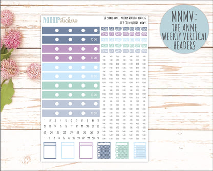 JANUARY 20265 Stickers for Small Nancy & Anne Laurel Denise Planners. (Formerly Mini Planner) "It's Cold Outside" || MN