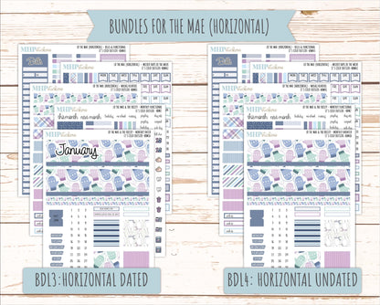 JANUARY 2026 Stickers for the Mae & Kristy Laurel Denise Planners (Book Bound Planner) "It's Cold Outside" || BB