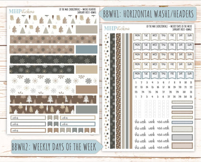 JANUARY 2026 Stickers for the Mae & Kristy Laurel Denise Planners (Book Bound Planner) "January Frost" || BB