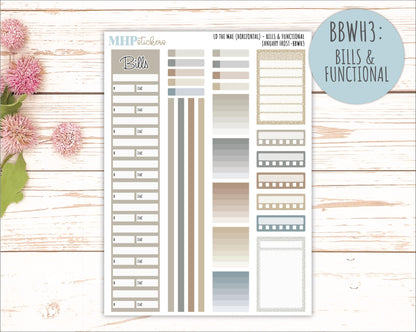 JANUARY 2026 Stickers for the Mae & Kristy Laurel Denise Planners (Book Bound Planner) "January Frost" || BB