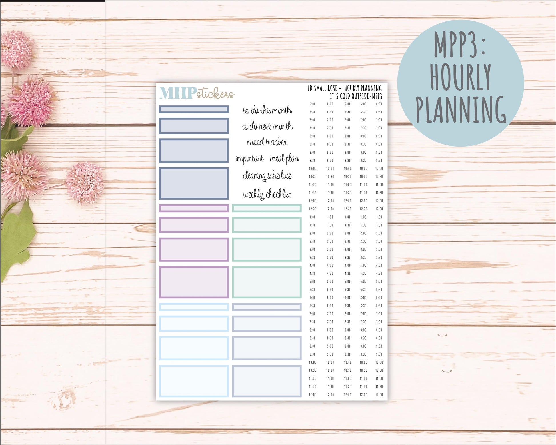 JANUARY 2026 Stickers for The Small Rose Laurel Denise Planner (Formerly Mini Project Planner) "It's Cold Outside" || MPP