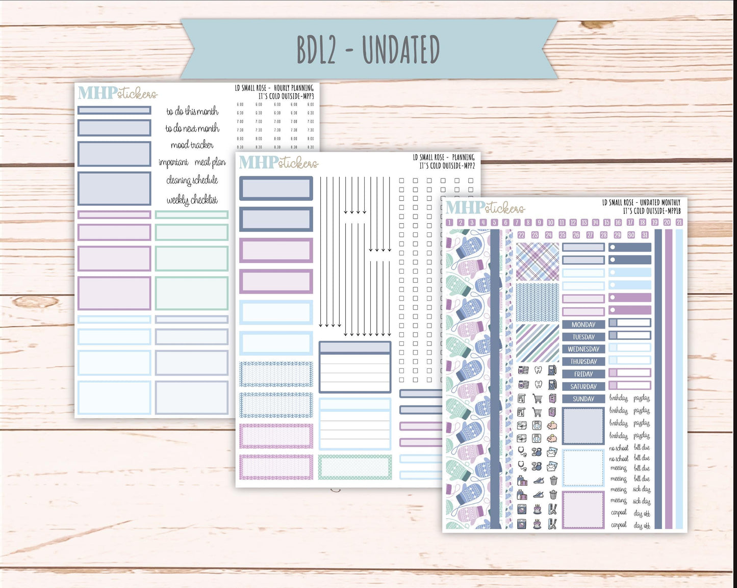 JANUARY 2026 Stickers for The Small Rose Laurel Denise Planner (Formerly Mini Project Planner) "It's Cold Outside" || MPP