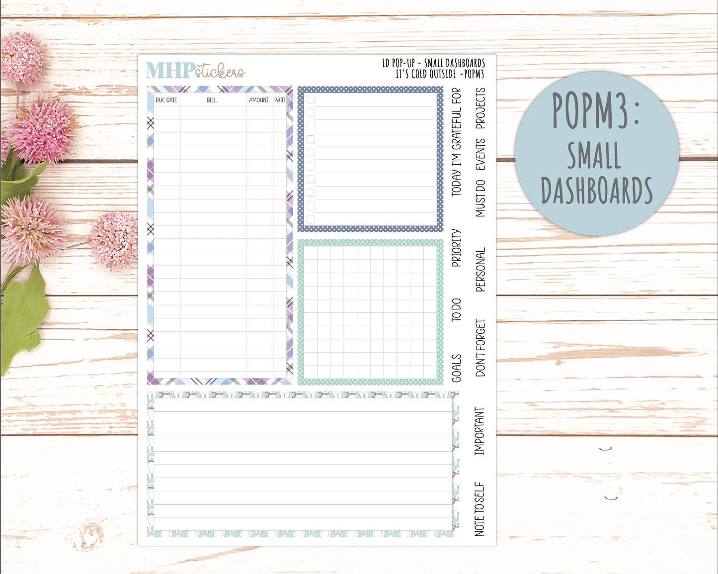 JANUARY 2026 Stickers for The Jo, Laurel Denise Planner (Formerly Pop-Up Planner) "It's Cold Outside" || POP