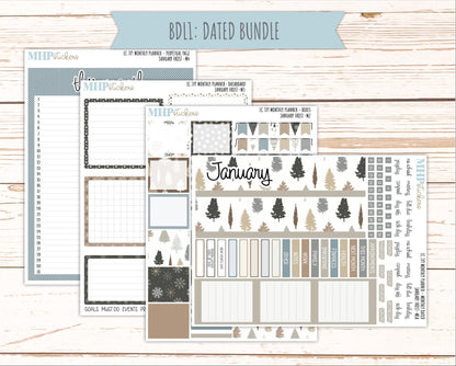 JANUARY Monthly Kit for 7x9 Erin Condren Planners. 2026 Collection "January Frost" || ECM
