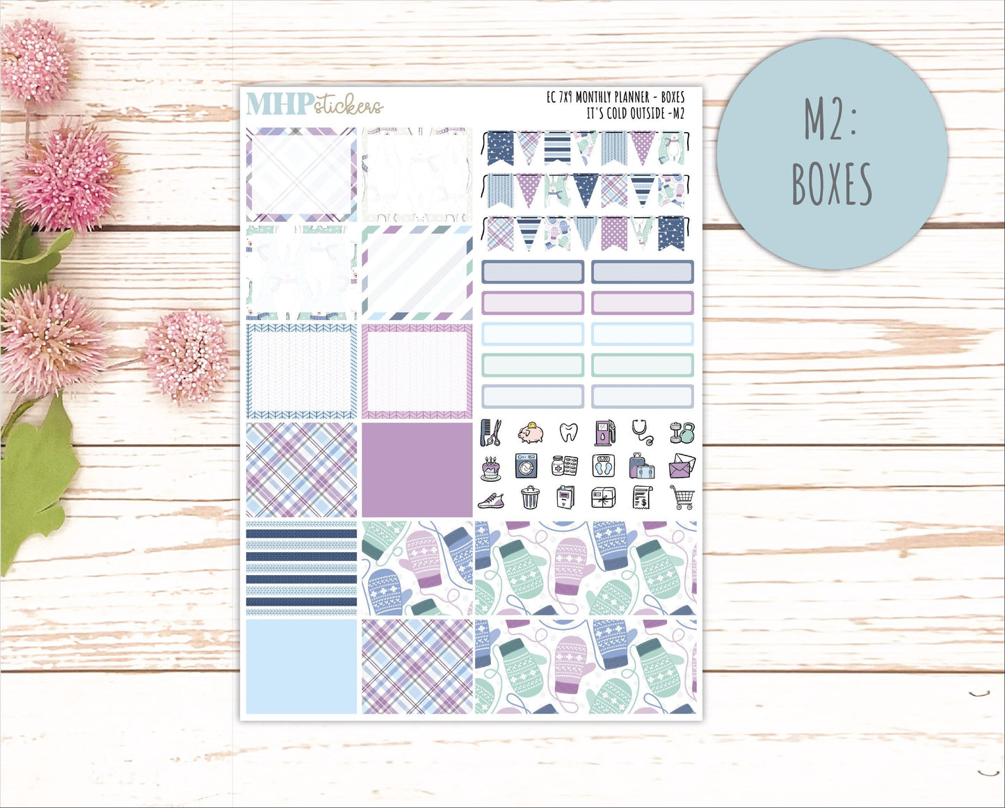 JANUARY Monthly Kit for 7x9 Erin Condren Planners. 2026 Collection "it's Cold outside" || ECM