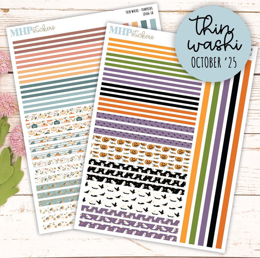 Thin Washi for Laurel Denise Planners. Planner Stickers OCTOBER '25 || LD406