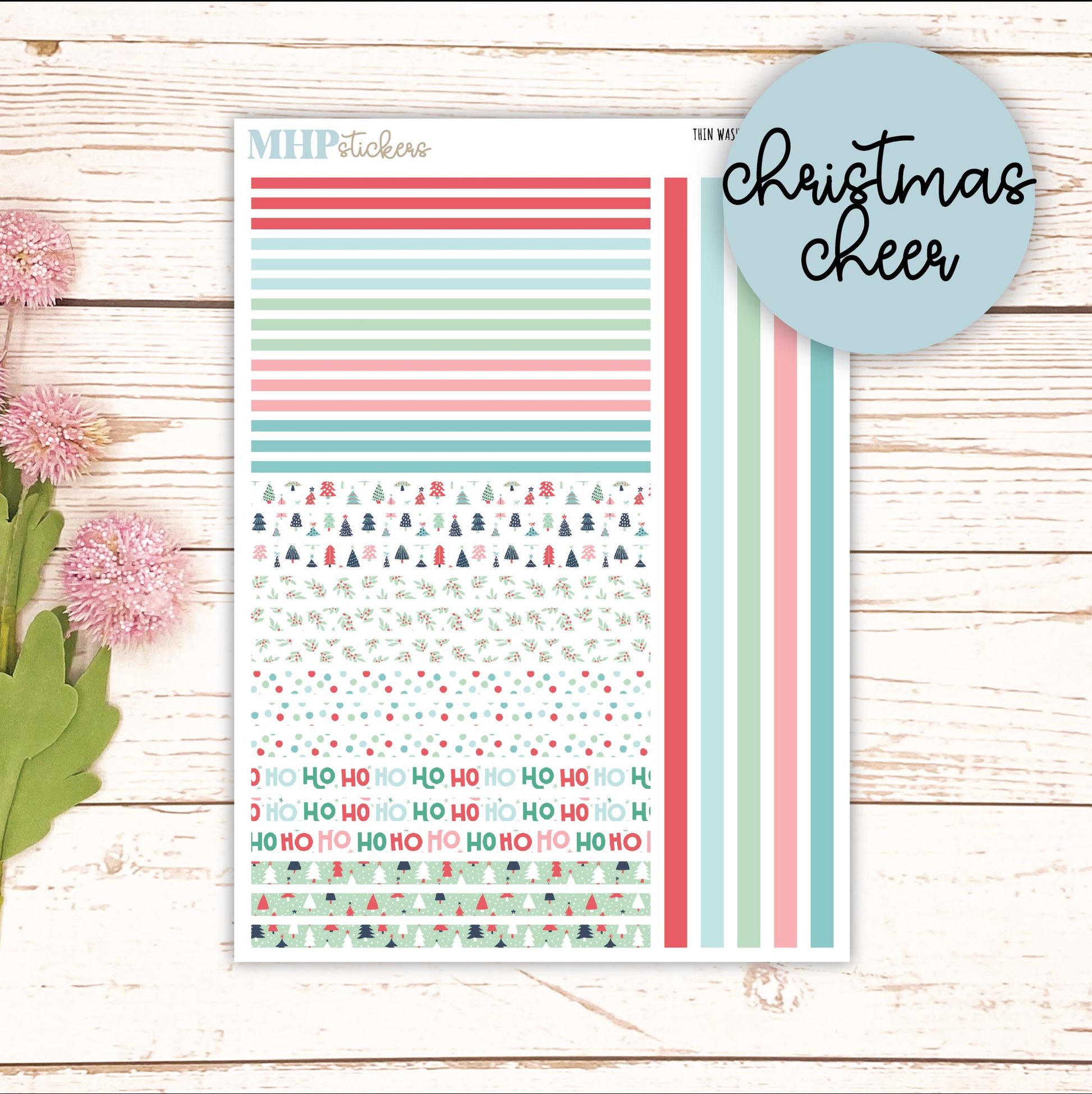 Thin Washi for Laurel Denise Planners. Planner Stickers DECEMBER '25 || LD406