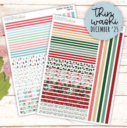 Thin Washi for Laurel Denise Planners. Planner Stickers DECEMBER '25 || LD406