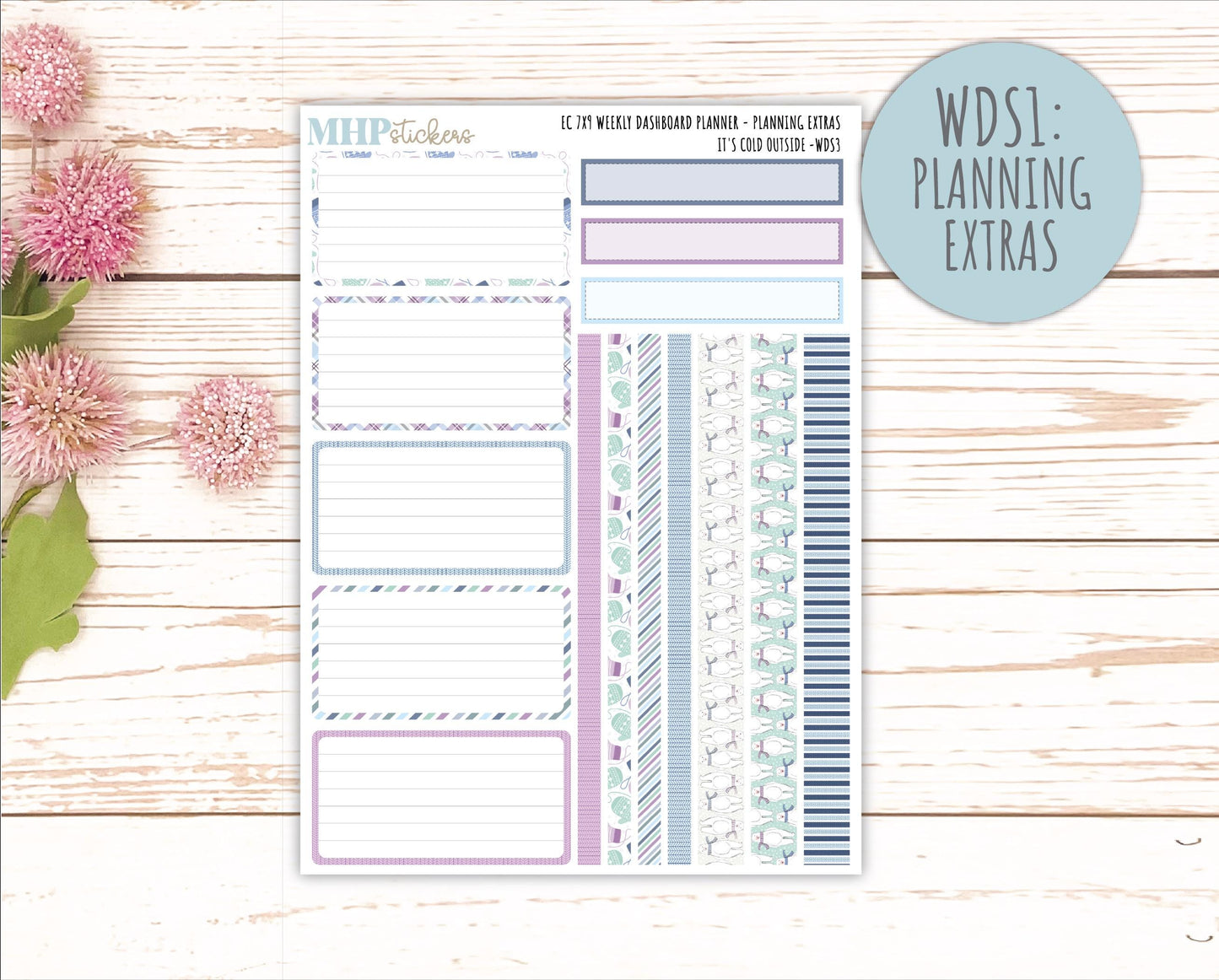 JANUARY Weekly Dashboard Kit for 7x9 Erin Condren Planners. 2026 Collection "It's Cold Outside" || ECWDS