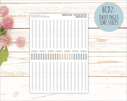 JANUARY 2026 Stickers for Hobonichi Cousin. A5 Planners "January Frost" || HCFC