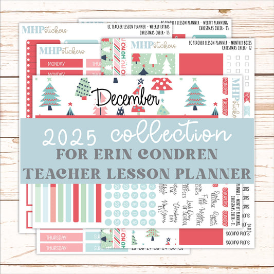 DECEMBER Stickers for EC Teacher Lesson Planner. 2025 Collection Christmas Cheer" || ECT