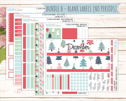 DECEMBER Stickers for EC Teacher Lesson Planner. 2025 Collection Christmas Cheer" || ECT