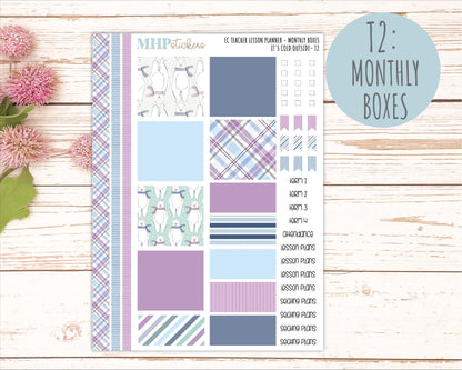 JANUARY Stickers for EC Teacher Lesson Planner. 2025 Collection "It's Cold Outside" || ECT