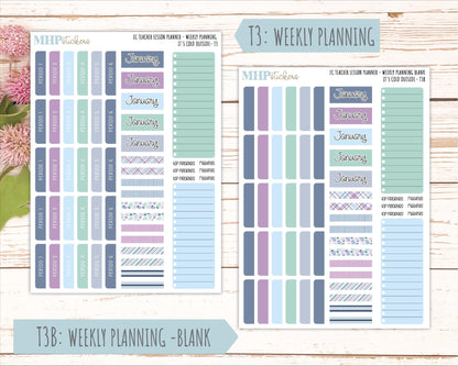 JANUARY Stickers for EC Teacher Lesson Planner. 2025 Collection "It's Cold Outside" || ECT