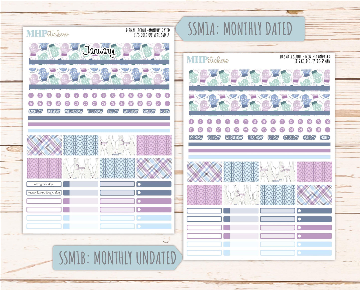 JANUARY 2026 Stickers for the Small Scout Planner. For Laurel Denise Planners. "It's Cold Outside" ||SS