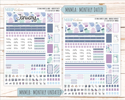 JANUARY 20265 Stickers for Small Nancy & Anne Laurel Denise Planners. (Formerly Mini Planner) "It's Cold Outside" || MN