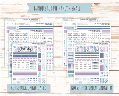 JANUARY 20265 Stickers for Small Nancy & Anne Laurel Denise Planners. (Formerly Mini Planner) "It's Cold Outside" || MN