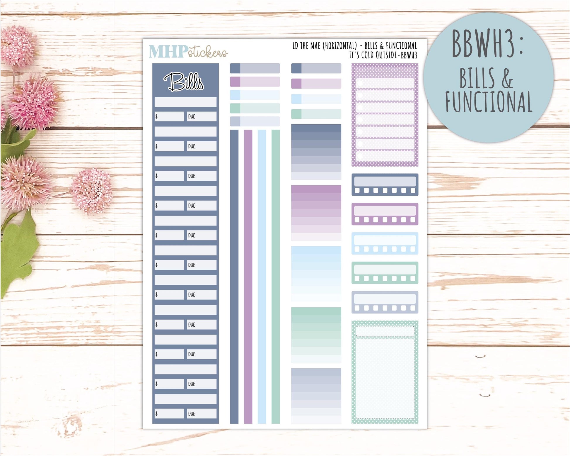 JANUARY 2026 Stickers for the Mae & Kristy Laurel Denise Planners (Book Bound Planner) "It's Cold Outside" || BB