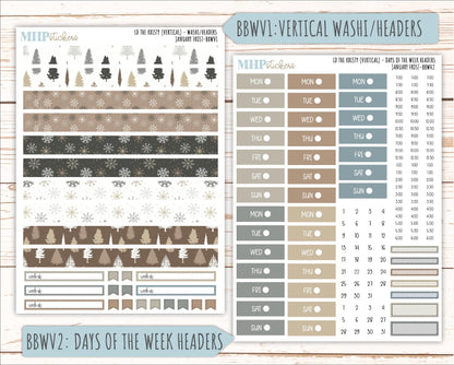 JANUARY 2026 Stickers for the Mae & Kristy Laurel Denise Planners (Book Bound Planner) "January Frost" || BB