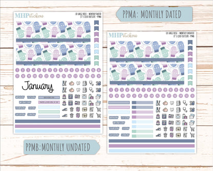 JANUARY 2026 Stickers for the Large Rose Planner (Formerly Project Planner). Laurel Denise. "It's Cold Outside" || PP