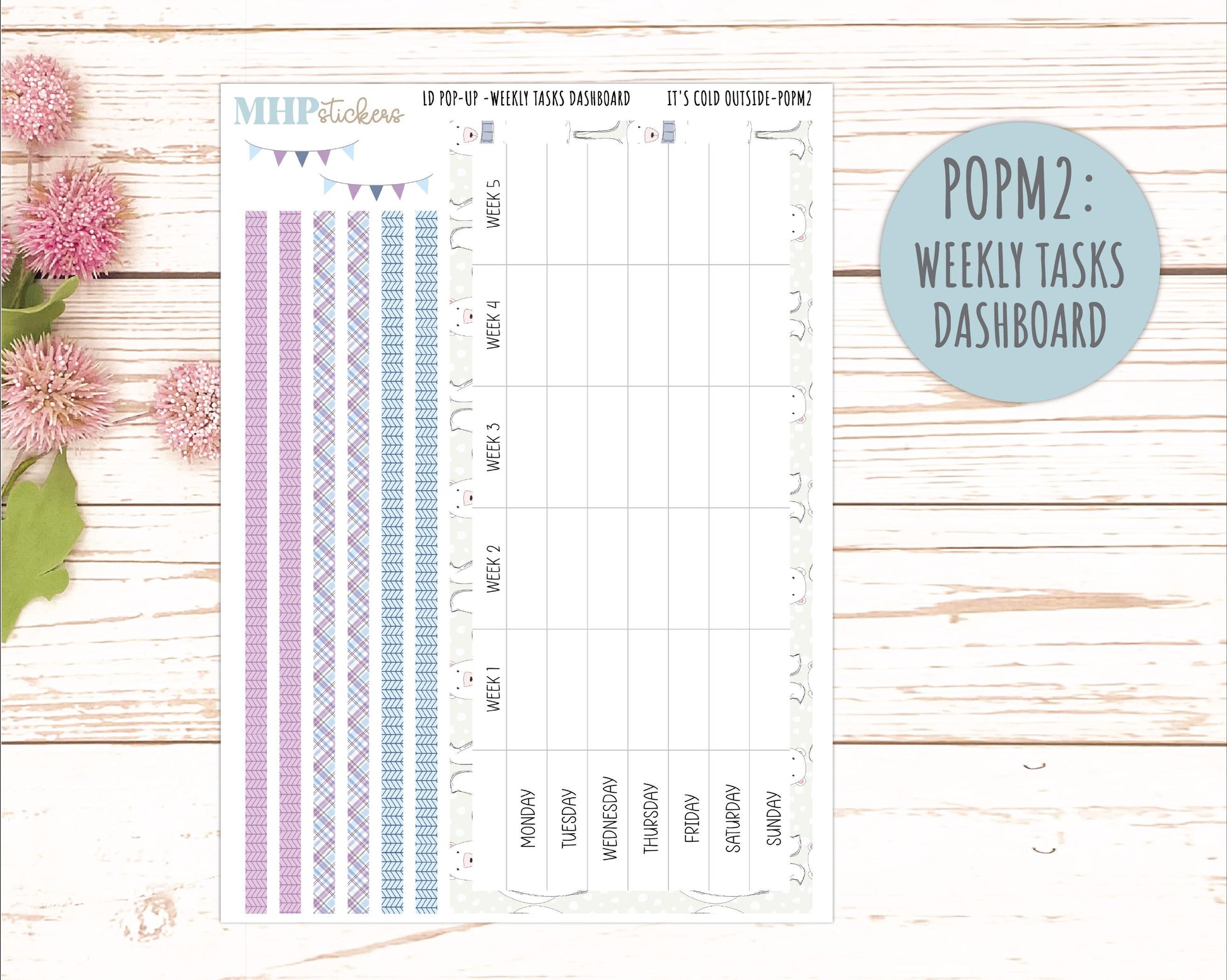 JANUARY 2026 Stickers for The Jo, Laurel Denise Planner (Formerly Pop-Up Planner) "It's Cold Outside" || POP