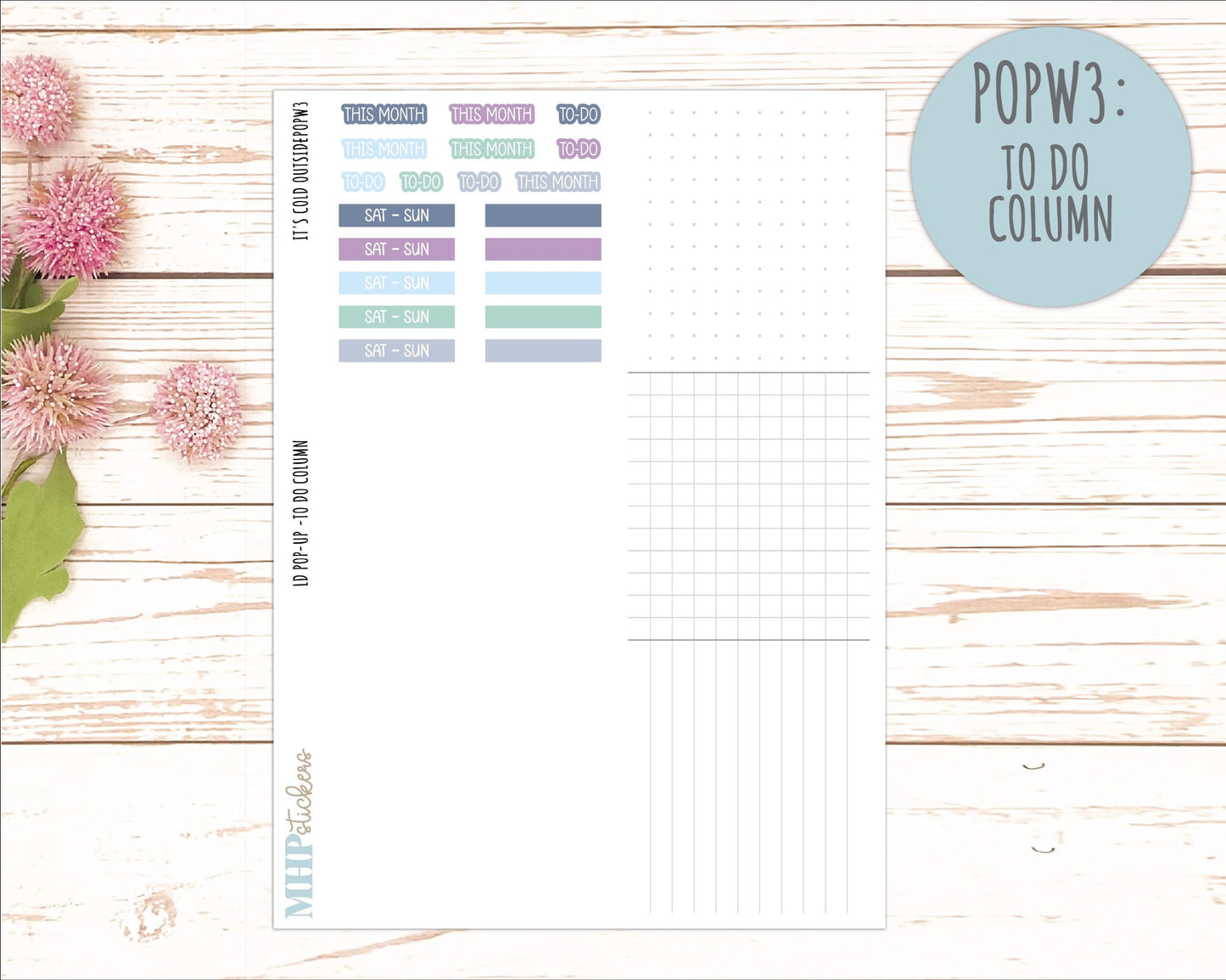JANUARY 2026 Stickers for The Jo, Laurel Denise Planner (Formerly Pop-Up Planner) "It's Cold Outside" || POP