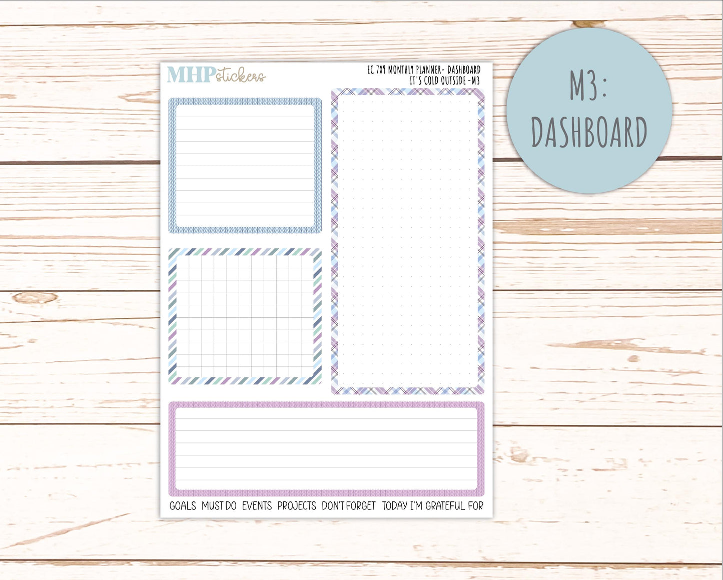JANUARY Monthly Kit for 7x9 Erin Condren Planners. 2026 Collection "it's Cold outside" || ECM